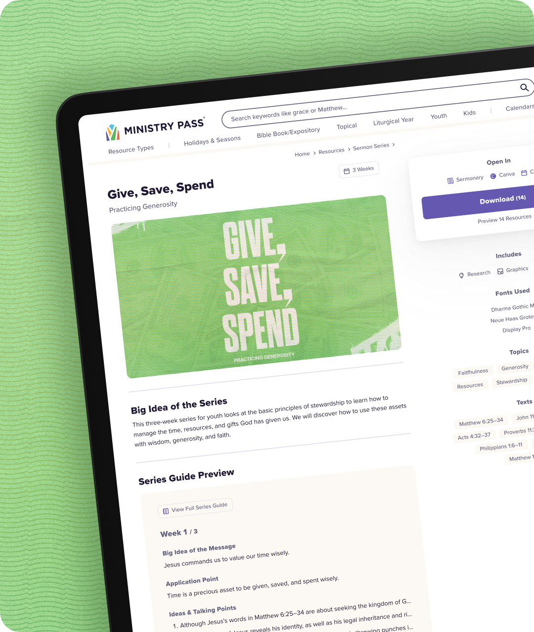 topical sermon mockup